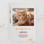 猫の写真の動きのお知らせ 案内状 (正面/裏面)