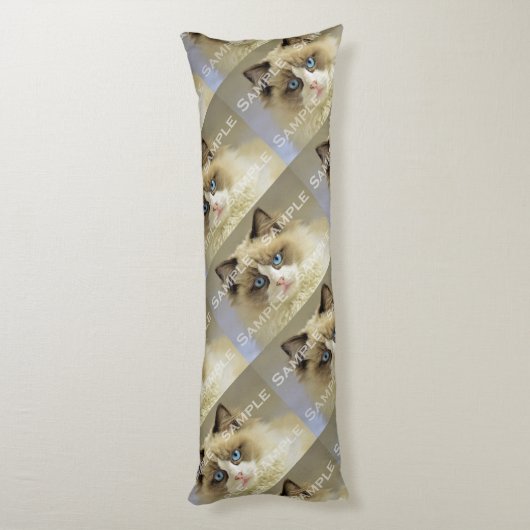 猫の写真の捧げ物|は写真を個人化します ボディピロー (裏面 (縦))