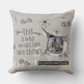 猫の写真は可愛いモノいけなは持てカスタムない クッション (正面)