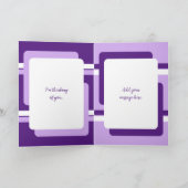 猫の写真は白い紫 カード (内部)