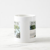 猫の写真をスローガンにしようとする感動的 コーヒーマグカップ (中央)