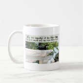 猫の写真をスローガンにしようとする感動的 コーヒーマグカップ (左)