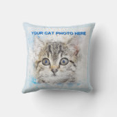 猫の写真を簡単に加える クッション (裏面)
