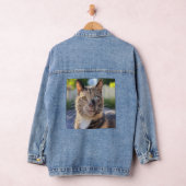 猫の写真を追加してカスタマイズ デニムジャケット (ハンガー)
