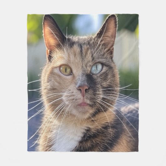 猫の写真を追加してカスタマイズ フリースブランケット (正面)