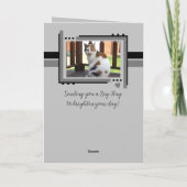 猫の写真を黒いグレーで言うメモ カード (裏面)