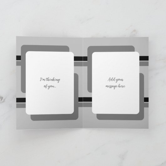 猫の写真を黒いグレーで言うメモ カード (内部)