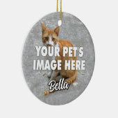 猫の写真 セラミックオーナメント (右)