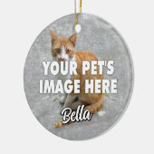 猫の写真 セラミックオーナメント (左)