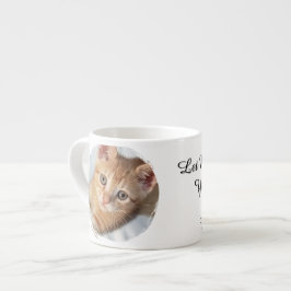 猫の写真、テキスト、差し替え可能、面白い、猫好きのための エスプレッソカップ