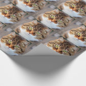 猫の写真 ラッピングペーパー (角)