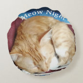 猫の写真 円形クッション (裏面)