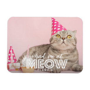 猫の写真 猫の鳴き声で私がありました マグネット