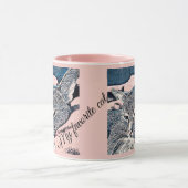 猫の写真，猫，ペット，おもしろい猫 マグカップ (中央)