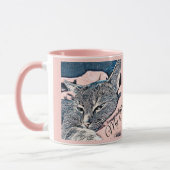 猫の写真，猫，ペット，おもしろい猫 マグカップ (左)