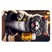 猫の冷蔵庫マグネット - 面白いギフト マグネット (横)