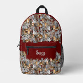 猫の出会いポイント – cute personalizable プリントバックパック (正面)