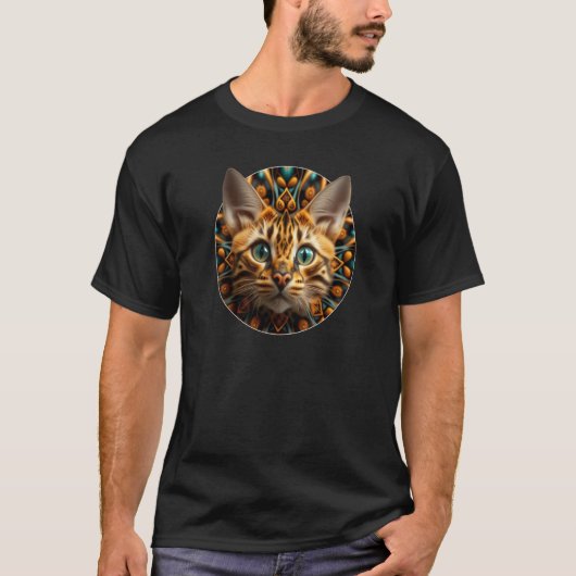 猫の別の次元からの猫ポータル Tシャツ (正面)