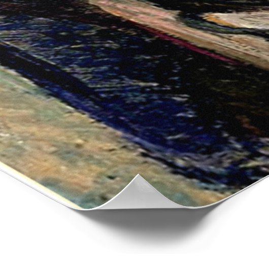 猫の勉強、素晴らしアー絵画ト（フレームなし） ポスター (角)