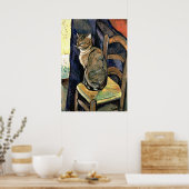 猫の勉強、素晴らしアー絵画ト(フレームなし) ポスター (キッチン)