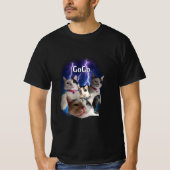 猫の動物をカスタム加える Tシャツ (正面)