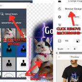 猫の動物をカスタム加える Tシャツ