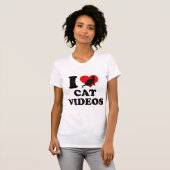 猫の動画が大好き Tシャツ (正面フル)