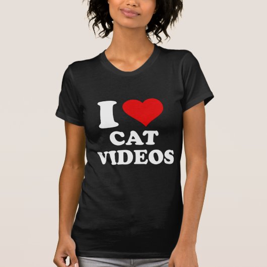 猫の動画が大好き Tシャツ (正面)