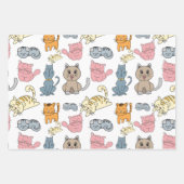 猫の包み紙、猫の包み紙 ラッピングペーパーシート (正面3)