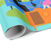 猫の包装紙が付いているレトロのカップル ラッピングペーパー (ロールコーナー)