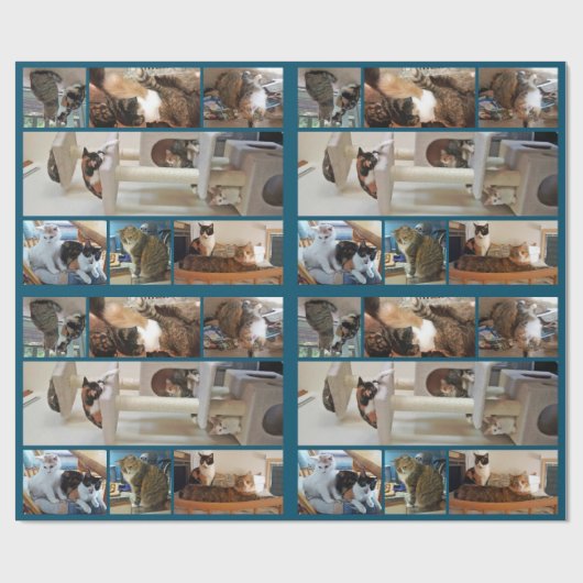 猫の包装紙 ラッピングペーパー (フラット)