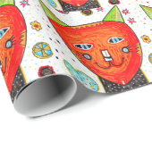 猫の包装紙 ラッピングペーパー (ロールコーナー)