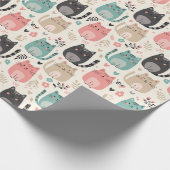 猫の包装紙 ラッピングペーパー (角)