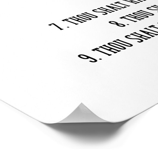 猫の十戒おもしろい ポスター (角)