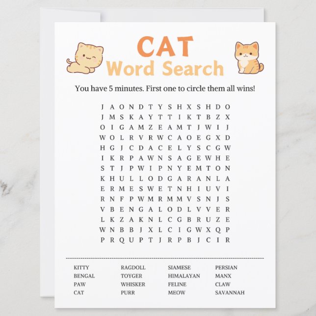 猫の単語検索ゲーム (正面)