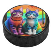 猫の双子Digital Art-56467 アイスホッケーパック (3/4)