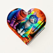 猫の双子Digital Art-56467 ノートブック (裏面)