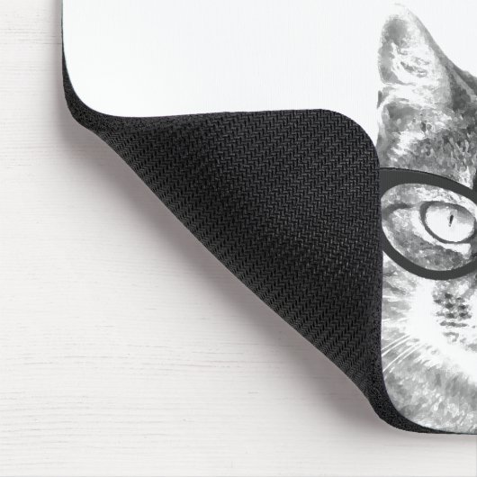 猫の口の文法を黙って直してる マウスパッド (コーナー)