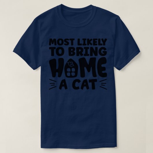 猫の可愛い猫の家を持って帰りそうだD Tシャツ (デザイン正面)