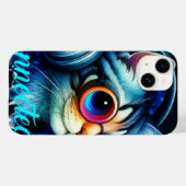 猫の可愛おもしろいいクール漫画 Case-Mate iPhoneケース (裏面 (横))