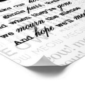 猫の名前と写真と感傷的なペット記念館 ポスター (角)