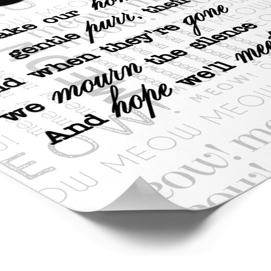 猫の名前と写真と感傷的なペット記念館 ポスター (角)