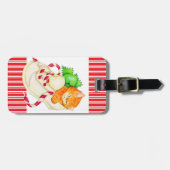 猫の名前の住所クリスマスの荷物タグ ラゲッジタグ (正面横)