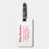 猫の名前の住所クリスマスの荷物タグ ラゲッジタグ (裏面縦)