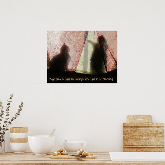 猫の告白 ポスター (キッチン)