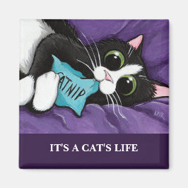 猫の命 | Personalizable Cat Art Magnet マグネット