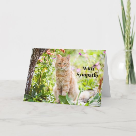 猫の哀悼カード 思い出のペットに捧げるメモリアルギフト カード (正面)