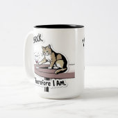 猫の哲学 ツートーンマグカップ (正面左)