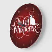 猫の囁くもの ラージ壁時計 (傾斜)