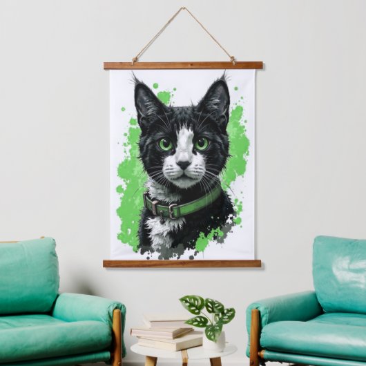 猫の壁掛けタペストリーアート 子猫 かわいい 猫 吊り下げ型タペストリー (リビング)